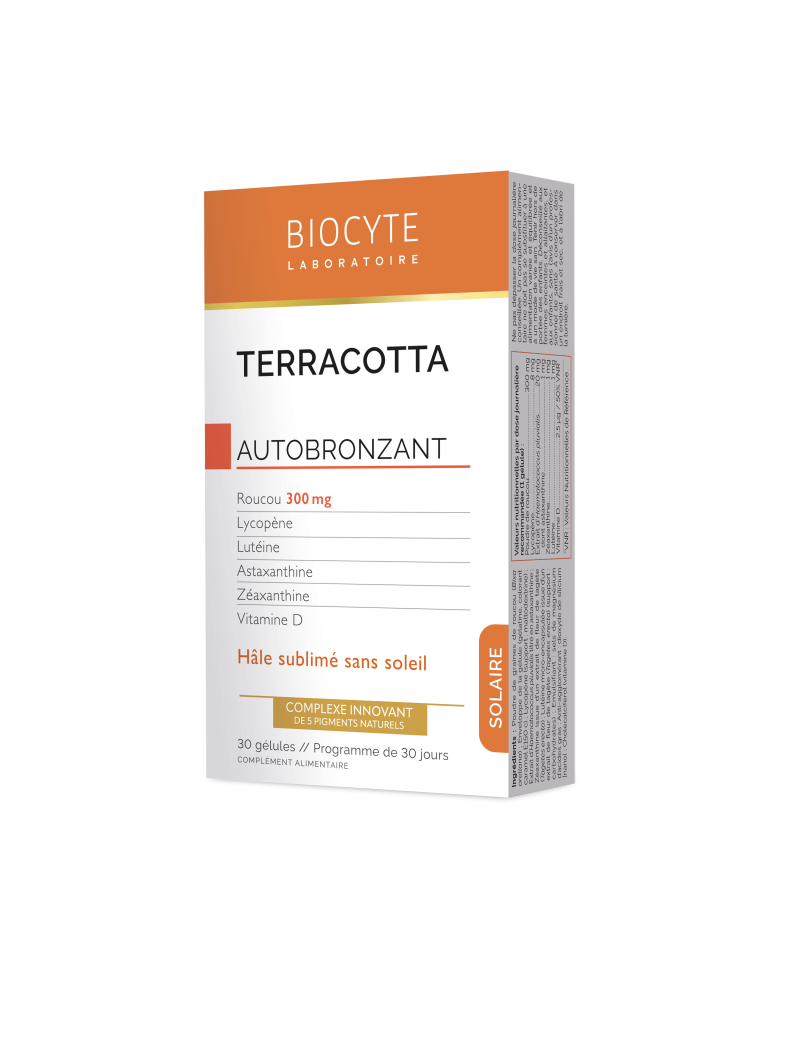 Supliment alimentar Autobronzant, Biocyte, Terracotta Cocktail Autobronzant, 30 capsule